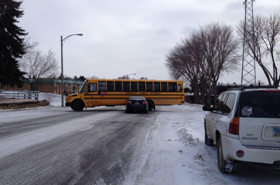 Car Hits School Bus in Bismarck [PHOTOS]